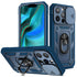 Multifunctional Heavy Duty Front and Back Full Body Shockproof Bumper Protection Cover Case For iPhone 13 12 11 Pro Max X Max 8 Plus Case Heavy Duty with Camera Rotate Kickstand Sturdy Shockproof Cover