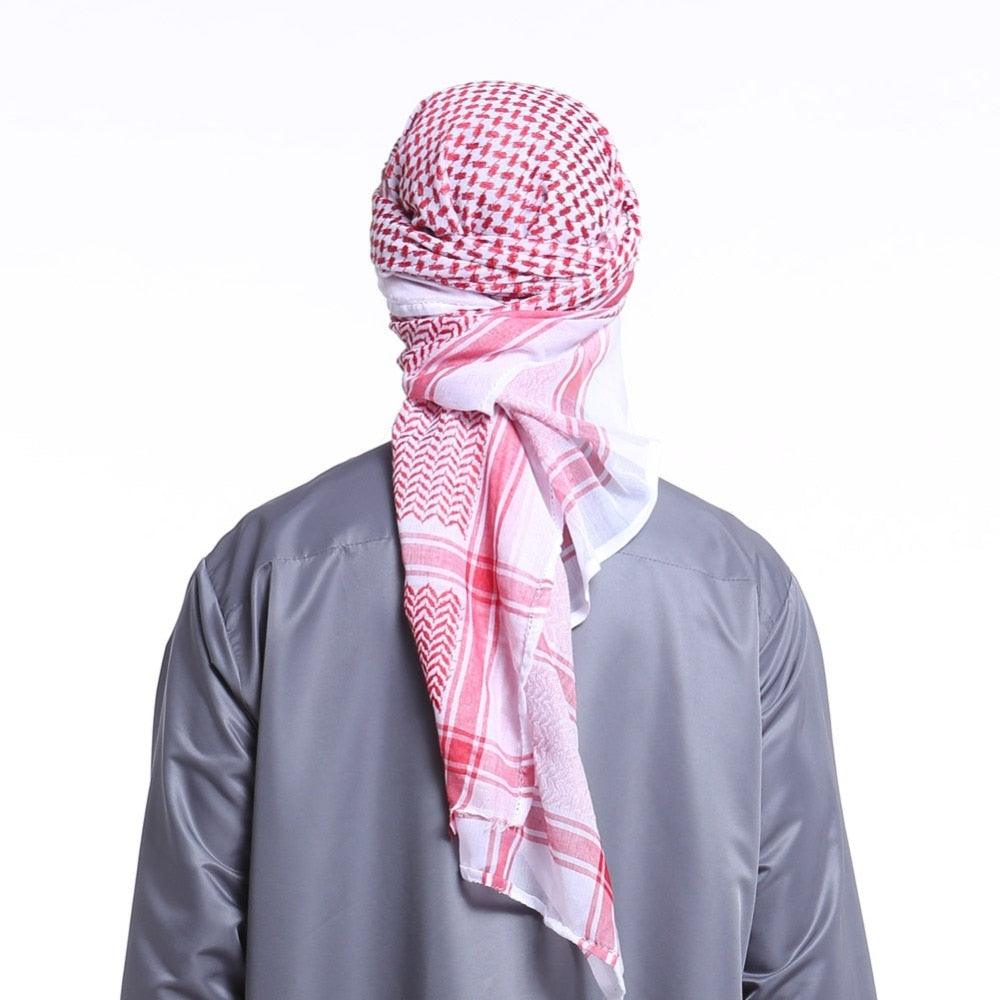 Muslim Hijab Man Multifunction Tactical Head Scarf Arabic Keffiyeh Wrap Bandana Military Plaid Shawl Shemagh Windproof Warmer Military Scarf Muslim Hijab Unisex Scarves Tassel Desert Arab Keffiyeh Shawl Scarf Military Shemagh