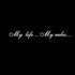 "My Life...My Rules... "Car Stickers and Decals Auto Motorcycle Bumper sticker Decal Car Sticker Written Words Occlusion Scratch Decals Auto Sticker Vinyl Sticker Cool Waterproof Decals for Laptop Water Bottles Skateboard Motorcycle Car Bike