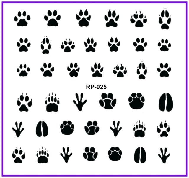 Nail Art Beauty Water Decal Slider Nail Stickers Animal Pet Claw Paw Foot Print Sweet Heart Black Cat Decorations Slider Nail Art Stickers Decals Nail Art Supplies Valentines Day 3D Self-Adhesive Nail Decorations Manicuring Nail Art Manicure Lips Nail