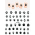 Nail Art Beauty Water Decal Slider Nail Stickers Animal Pet Claw Paw Foot Print Sweet Heart Black Cat Decorations Slider Nail Art Stickers Decals Nail Art Supplies Valentines Day 3D Self-Adhesive Nail Decorations Manicuring Nail Art Manicure Lips Nail