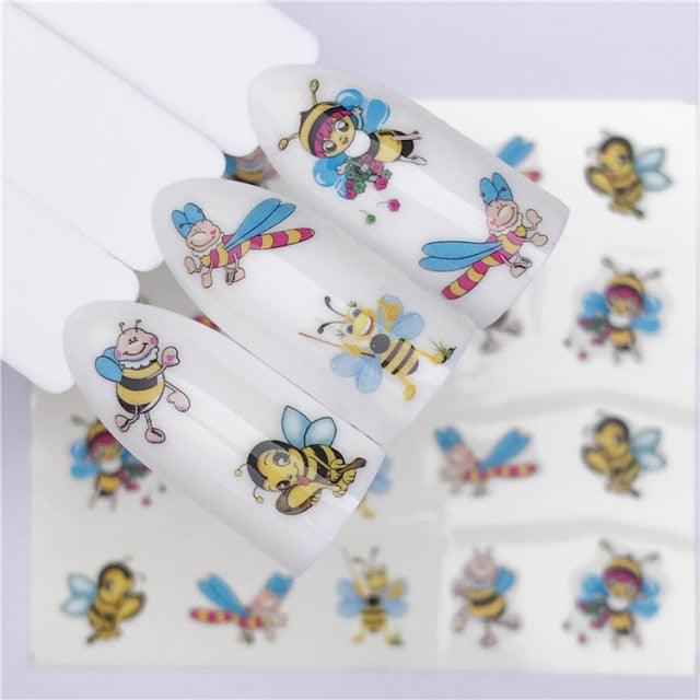 Nail Art Water Transfer Stickers Anime Mouse Animal Kid slider adhesive Watermark Decals Women Beauty Wedding Nails  Decal Self-Adhesive 3D Wave Design Decoration for Women Girls Art Stickers Decal Decoration Metallic Curve Strip Line Nail