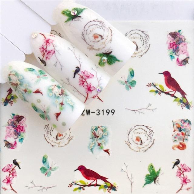 Nail Art Water Transfer Stickers Anime Mouse Animal Kid slider adhesive Watermark Decals Women Beauty Wedding Nails  Decal Self-Adhesive 3D Wave Design Decoration for Women Girls Art Stickers Decal Decoration Metallic Curve Strip Line Nail