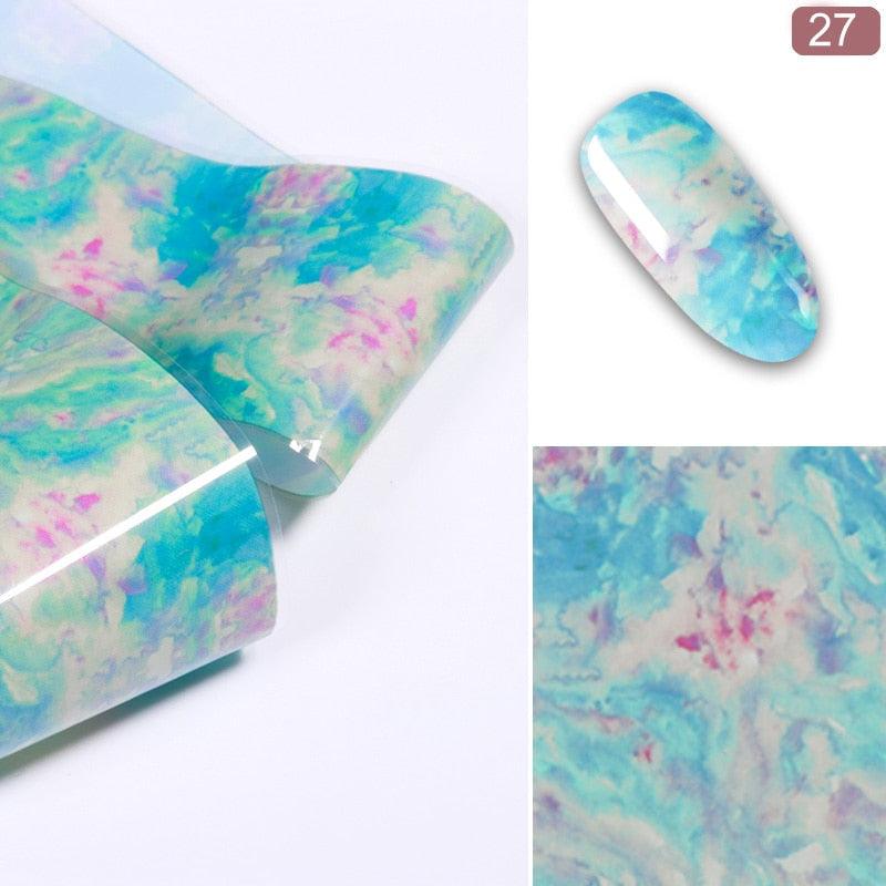 Nail Foils Marble Series Nail Art Transfer Sticker Paper Gold Line Foils Bright Marble Design Decoration Marble Nail Art Stickers Water Transfer Nail Decals Full Wraps Gradient Acrylic Nail Kits for Women Manicure Decoration Accessories