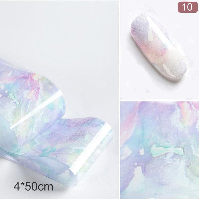 Nail Foils Marble Series Nail Art Transfer Sticker Paper Gold Line Foils Bright Marble Design Decoration Marble Nail Art Stickers Water Transfer Nail Decals Full Wraps Gradient Acrylic Nail Kits for Women Manicure Decoration Accessories