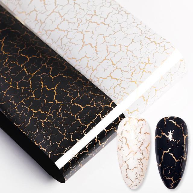 Nail Foils Marble Series Nail Art Transfer Sticker Paper Gold Line Foils Bright Marble Design Decoration Marble Nail Art Stickers Water Transfer Nail Decals Full Wraps Gradient Acrylic Nail Kits for Women Manicure Decoration Accessories