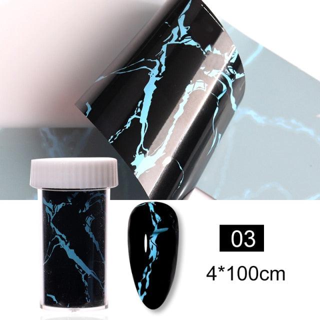 Nail Foils Marble Series Nail Art Transfer Sticker Paper Gold Line Foils Bright Marble Design Decoration Marble Nail Art Stickers Water Transfer Nail Decals Full Wraps Gradient Acrylic Nail Kits for Women Manicure Decoration Accessories