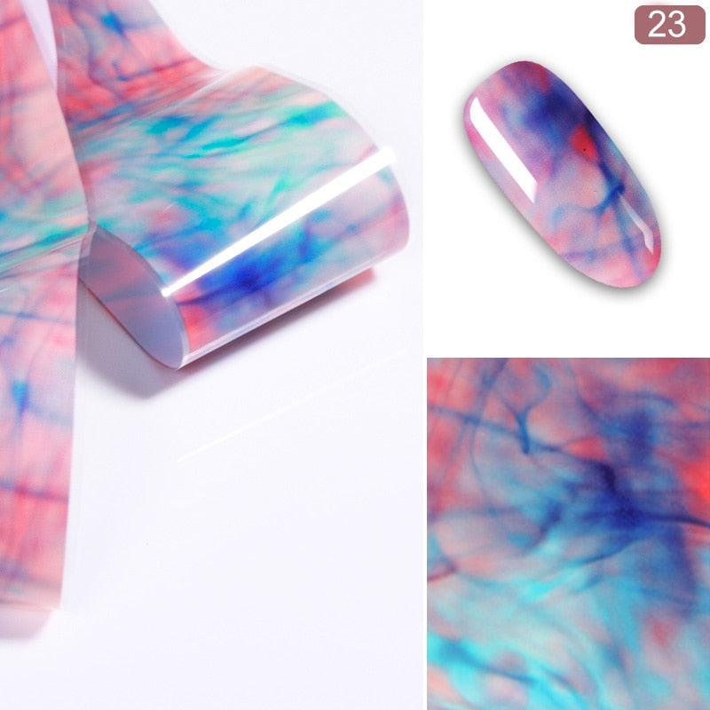 Nail Foils Marble Series Nail Art Transfer Sticker Paper Gold Line Foils Bright Marble Design Decoration Marble Nail Art Stickers Water Transfer Nail Decals Full Wraps Gradient Acrylic Nail Kits for Women Manicure Decoration Accessories