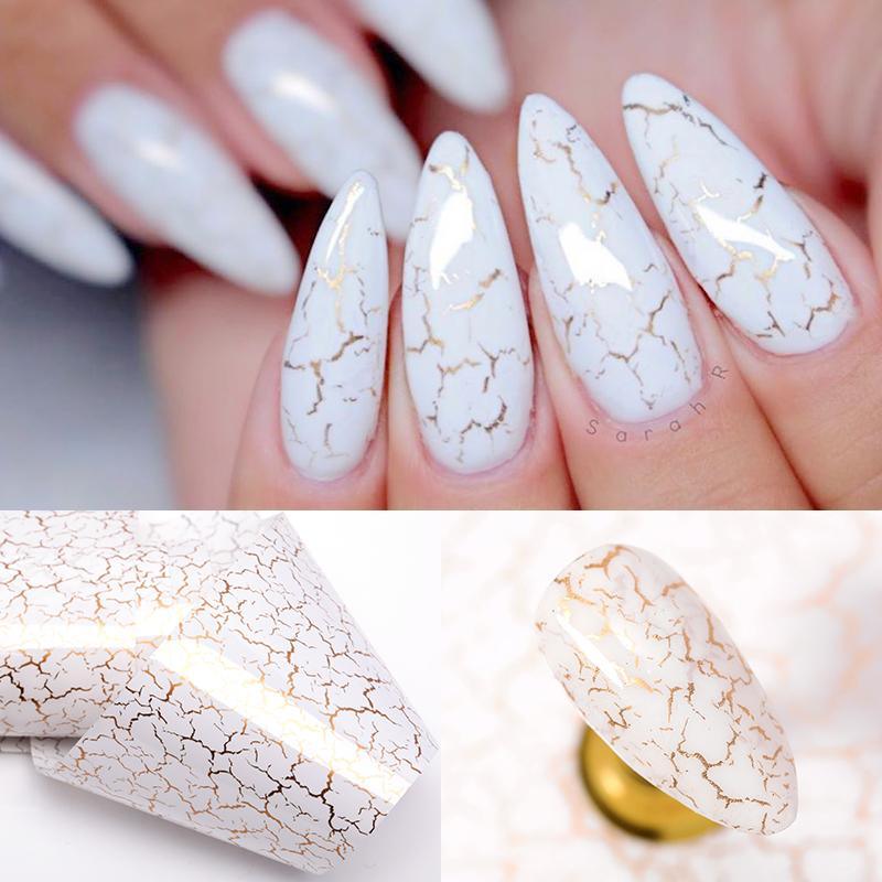 Nail Foils Marble Series Nail Art Transfer Sticker Paper Gold Line Foils Bright Marble Design Decoration Marble Nail Art Stickers Water Transfer Nail Decals Full Wraps Gradient Acrylic Nail Kits for Women Manicure Decoration Accessories