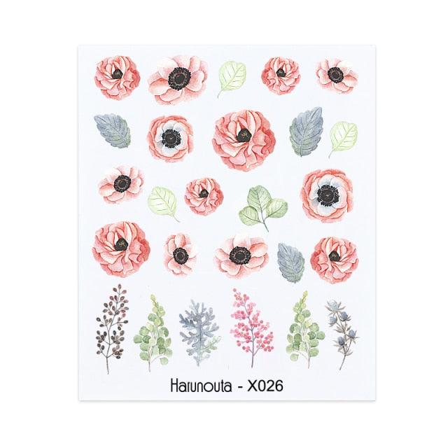 Nails Sticker Nail Art Decorations Flowers Leaves Decals Water Transfer Sliders Woman Face Fruit Foil Manicures Wraps  Water Transfer Nail Decals Sticker For Pretty Girl Self-Adhesive Nail Decals Designer Nail Stickers for Acrylic Decal