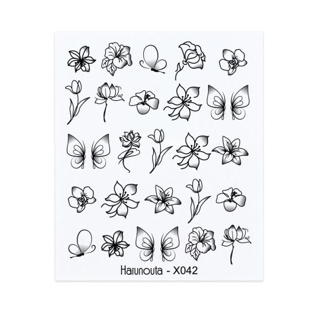 Nails Sticker Nail Art Decorations Flowers Leaves Decals Water Transfer Sliders Woman Face Fruit Foil Manicures Wraps  Water Transfer Nail Decals Sticker For Pretty Girl Self-Adhesive Nail Decals Designer Nail Stickers for Acrylic Decal