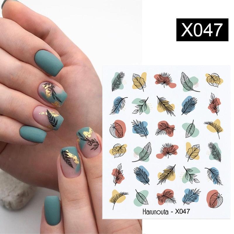 Nails Sticker Nail Art Decorations Flowers Leaves Decals Water Transfer Sliders Woman Face Fruit Foil Manicures Wraps  Water Transfer Nail Decals Sticker For Pretty Girl Self-Adhesive Nail Decals Designer Nail Stickers for Acrylic Decal