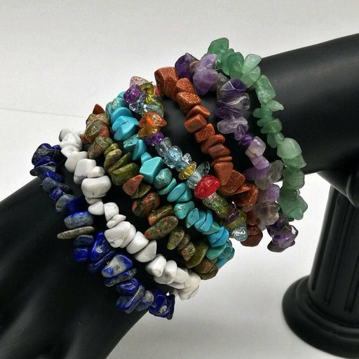 Natural Lucky Stone Beads Bracelet Multiple Colors Bracelets Beautiful Crystal Bracelets Natural Gemstone Crystal Stretch Bracelets Distance Energy Bracelet For Women Girls