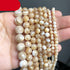 Natural Shell Stone Beads Round Loose Spacer Beads For Jewelry Making Bracelet Necklace Round Loose Waist Beads for Jewelry Making Handmade Bracelet Beads