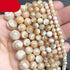 Natural Shell Stone Beads Round Loose Spacer Beads For Jewelry Making Bracelet Necklace Round Loose Waist Beads for Jewelry Making Handmade Bracelet Beads