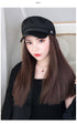 Navy Hat With Hair Long Straight Fake Hair Hat Wig Synthetic Hair Extensions Hat With Hair Natural Hairpiece Wigs For Black Women Cosplay Wigs For Women