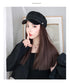 Navy Hat With Hair Long Straight Fake Hair Hat Wig Synthetic Hair Extensions Hat With Hair Natural Hairpiece Wigs For Black Women Cosplay Wigs For Women