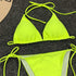 Neon Pink Bikini Women Swimwear Halter Swimsuit Female Two-Pieces Bikini Set Swimwear Halter String Triangle Bikini Sets Bather Bathing Suit Swim