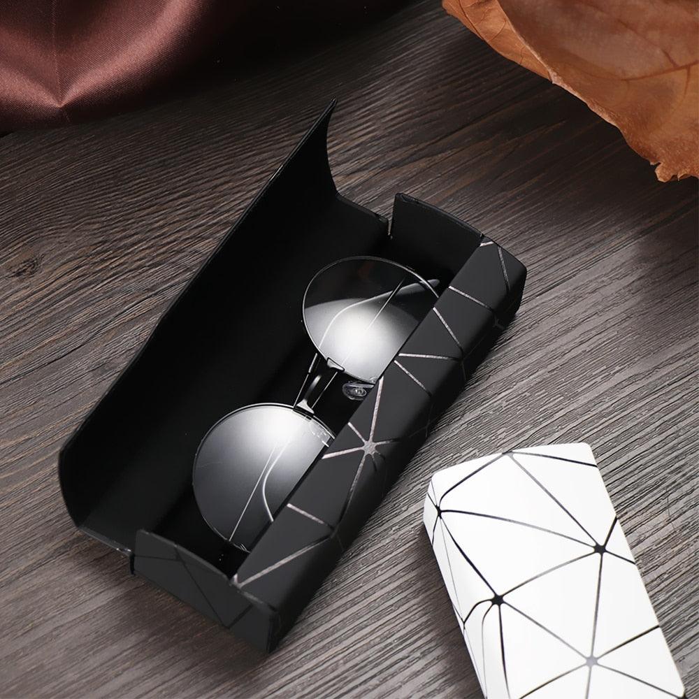 New 1PC Unisex Portable Glasses Box Fashion Rectangle Reading Eyeglasses Sunglasses Protective Case Hard Shell Eyeglasses Case Unisex Glasses Holder Clamshell Case Portable Spectacles Reading Glasses