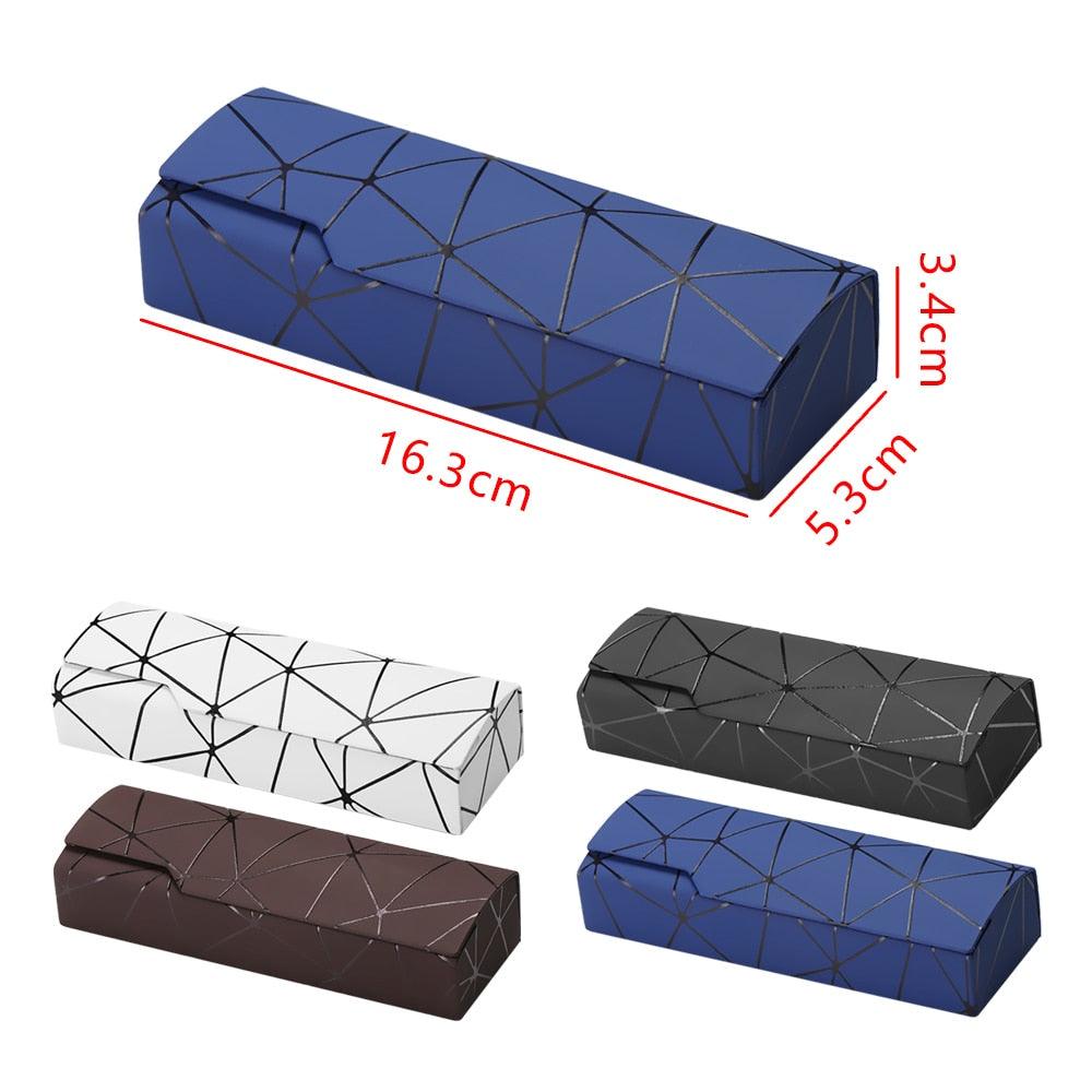 New 1PC Unisex Portable Glasses Box Fashion Rectangle Reading Eyeglasses Sunglasses Protective Case Hard Shell Eyeglasses Case Unisex Glasses Holder Clamshell Case Portable Spectacles Reading Glasses