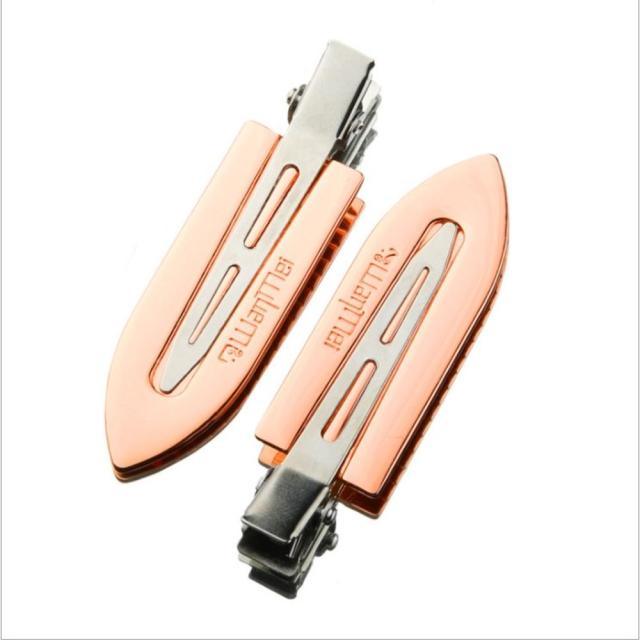 NEW 2Pcs Advanced Texture Ins Style Electroplating Bangs Duckbill Clip Seamless Makeup Clip Hairdressing Jewelry Modeling Tool Gorgeous Hair Accessories For Women