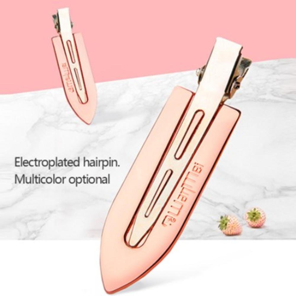 NEW 2Pcs Advanced Texture Ins Style Electroplating Bangs Duckbill Clip Seamless Makeup Clip Hairdressing Jewelry Modeling Tool Gorgeous Hair Accessories For Women