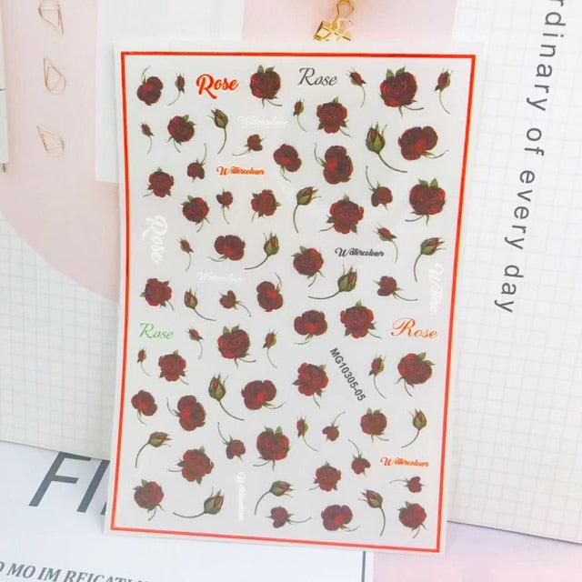 New 3D Self-Adhesive Lovely Red Lips Image Nails Stickers for Nails Sticker Decorations Manicure Valentine's Day Nail Art Sticker Decals 3D Exquisite Pattern Nail Art Supplies Self-Adhesive Luxurious Nail Art Decoration