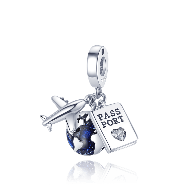 New 925 Sterling Silver Blue Astronaut Planet Ocean Dolphin Charm Bead Fit Original Bracelet Women Jewelry Gift Sterling Silver Charm Travel Silver Bead fit Bracelets