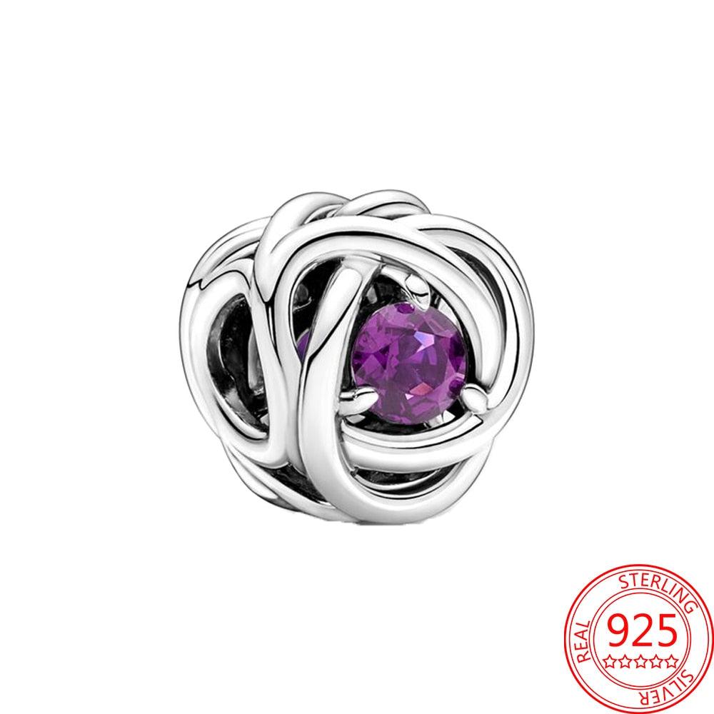 New 925 Sterling Silver Purple Bead Flower Dangle Charm Fit Bracelet And Necklace 925 Jewelry Gift Deep Purple Pansy Flower Charm 925 Sterling Silver Pendant Girl Jewelry Beads Gifts for Women