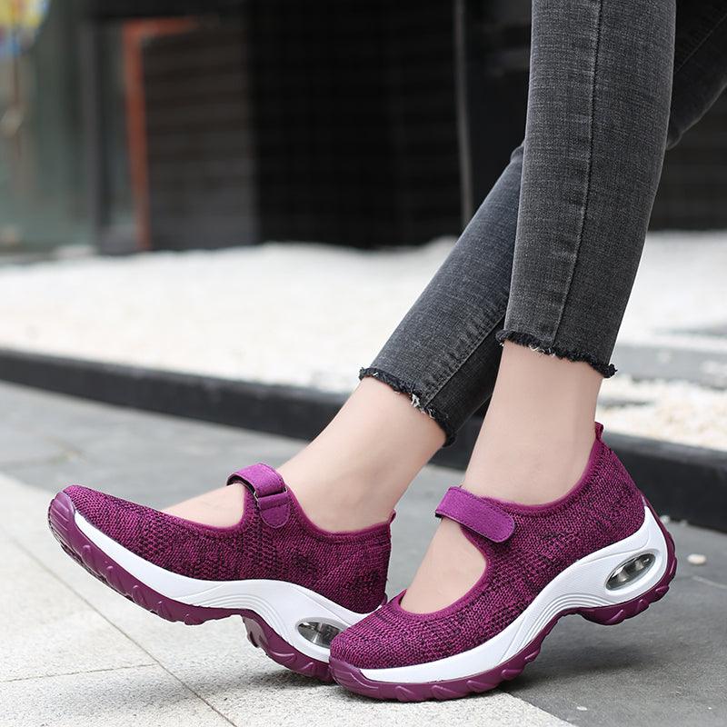 New Air Cushion Flat Shoes Women Mesh Sneakers Breathable Women Shoes Increase Casual Shoes Air Cushion Woman Mesh Sneakers Breathable Flats Womens Shoes