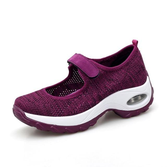 New Air Cushion Flat Shoes Women Mesh Sneakers Breathable Women Shoes Increase Casual Shoes Air Cushion Woman Mesh Sneakers Breathable Flats Womens Shoes