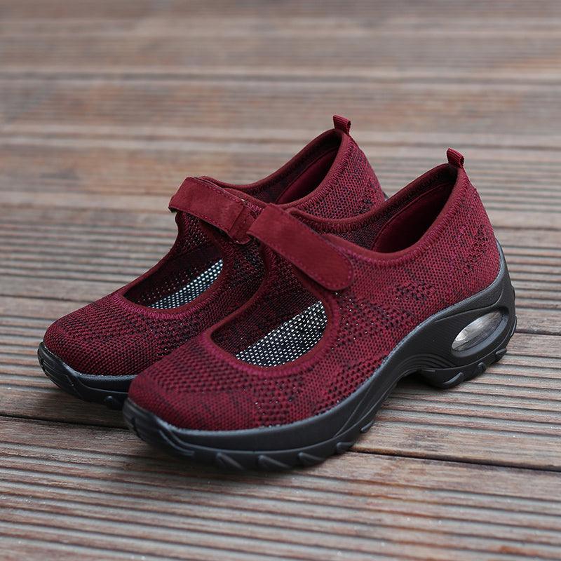 New Air Cushion Flat Shoes Women Mesh Sneakers Breathable Women Shoes Increase Casual Shoes Air Cushion Woman Mesh Sneakers Breathable Flats Womens Shoes