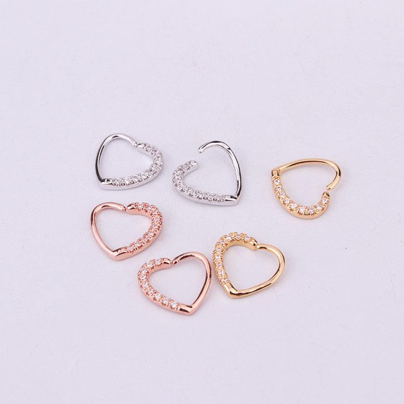 New Arrival CZ Hoop Nose Septum Ring Heart Piercing Tragus Cartilage Helix Earring Zircon Butterfly Earrings for Women Girls Butterfly Ear Cuff Wrap Crawler Earrings Butterfly No Piercing Ear Clip Wrap Around Earrings Body Jewelry - ALLURELATION - 556, Body Jewelry, Butterfly Earrings, CZ Hoop Nose Ring, CZ Hoop Nose Septum Ring, CZ Hoop Ring, CZ Septum Ring, Earrings Body Jewelry, Earrings Jewelry, Hoop Nose Septum Ring, Jewelry, Nose piercing, Nose rings, Septum Ring - Stevvex.com