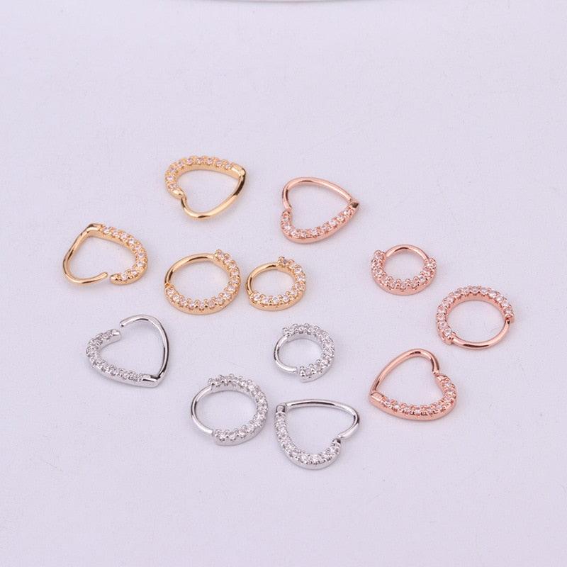 New Arrival CZ Hoop Nose Septum Ring Heart Piercing Tragus Cartilage Helix Earring Zircon Butterfly Earrings for Women Girls Butterfly Ear Cuff Wrap Crawler Earrings Butterfly No Piercing Ear Clip Wrap Around Earrings Body Jewelry - ALLURELATION - 556, Body Jewelry, Butterfly Earrings, CZ Hoop Nose Ring, CZ Hoop Nose Septum Ring, CZ Hoop Ring, CZ Septum Ring, Earrings Body Jewelry, Earrings Jewelry, Hoop Nose Septum Ring, Jewelry, Nose piercing, Nose rings, Septum Ring - Stevvex.com