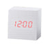 New Arrival Wooden LED Alarm Clocks Temperature Electronic Clock Digital Alarm Clock with Wooden Electronic LED Time Display 3 Dual Plus Alarm Cubic Small Mini Wood Made Electric Sounds Control Digital LED Display Desktop Calendar Table clock