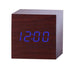 New Arrival Wooden LED Alarm Clocks Temperature Electronic Clock Digital Alarm Clock with Wooden Electronic LED Time Display 3 Dual Plus Alarm Cubic Small Mini Wood Made Electric Sounds Control Digital LED Display Desktop Calendar Table clock