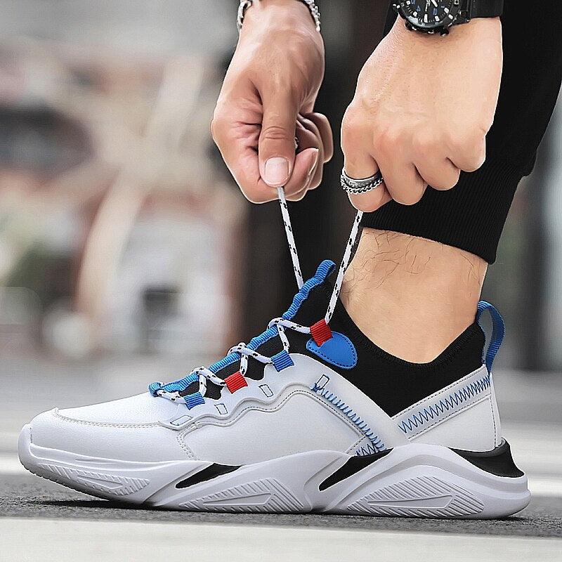 New Autumn Mens Casual Fashion Sneakers Lightweight Comfortable Breathable Walking Sneakers Sports Running Shoes Lightweight Sport Sneakers Non-Slip Tennis Running Walking Shoes