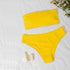 New Bikini High Waist Strapless Bikini Women Swimwear Women Swimsuit Padded Bathing Suit Women High Waist Bikini Set Strapless 2 Piece Bathing Suit Swimsuits