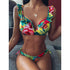 New Bikini Set Women Solid Female Cut Bikinis Swimwear Push Up Swimsuit Bath Suit Women's Bikini Padded Cutout Strappy Halter Swimsuits Two Piece Bathing Suits