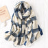 New Brand Design Fashion Spring Winter Warm Soft Head Wrap Stylish Scarves Lightweight Headwear Shawl Stole Long Scarfs Elegant Print Cotton Scarf Scarves Hijabs Lady Plaid For Women