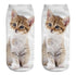 New Cartoon Cat Socks 3D Print Art Funny Socks Women Cute Low Cut Ankle Socks Made o Pure Cotton Short Socks Trending Fashion Short Ankle Socks For Men And Women