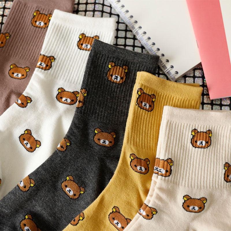 New Cartoon Female Breathable Cotton Socks Cute Bear Lovely Animal Pattern Girl Sock Novelty Combed of Pure Cotton Crew Socks For Men And Women - ALLURELATION - 3D socks, 500, adult socks, Anti slip socks, basketball socks, bike socks, breathable socks, casual socks, casual socks for women, colorful socks, comfortable socks, cotton socks, cute socks, cycling socks, female socks, footbal socks, footwear, short socks, Socks, socks for girls, socks for men, socks for women, Women socks - Stevvex.com