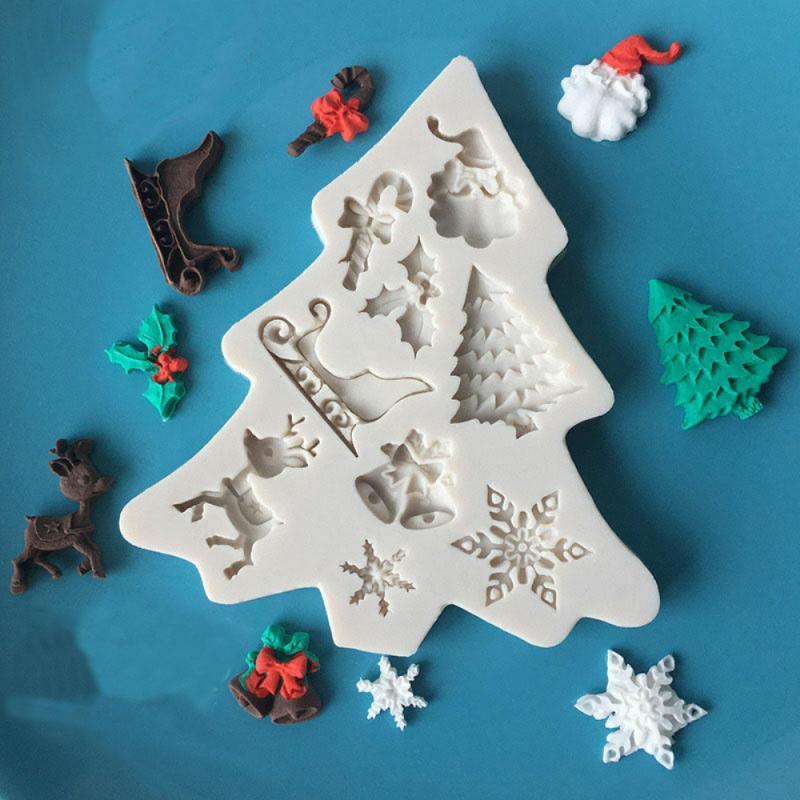 New Christmas Silicone Mold Decoration Tools Santa Christmas Tree Cake Decoration Tool Chocolate Candy Cookies Mold Christmas Silicone Molds Christmas Theme Silicone Baking Molds - ALLURELATION - 544, Baking Cup, Baking Tools, Cake Molds, Chocolate Mold, Cookie Molds, Decoration Molds, Decoration Tool, Fondant Mold, Food Decoration, High Quality Molds, kitchen accessories, Kitchen Baking Mold, Molds, Moulds, Reusable Molds, Silicone Molds - Stevvex.com