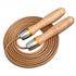 New Cowhide Leather Rope Universal Metal Bearing Speed Rope Skipping Adjust Bearing Wooden Handle Adjustable Skipping Jumping Ropes With 360-Degree Bearing And Pure Wood Handles For Gym Home Fitness