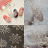 New Craft Nail Stickers Japanese 5d Nails Sticker Three-dimensional Snowflake Nail art Stickers Decals Decoration Decals Snowflakes Elk Bear Christmas Xmas Stickers Snowflakes Nail Water Decals Christmas White Snow Transfer Sticker Decoration Slider