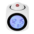 New Creative Attention Projection Digital Weather LCD Snooze Clock Projection Alarm Clock Wake Up Bedroom with Data and Temperature Display Talking Function LED Wall/Ceiling Projection Bell Alarm Display Backlight LED Projector Home Clock Timer