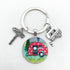 New Cute Camper Wagon Camper Gift Keyring Trailer Jewelry Trailer Keychain Adventure Awaits Trailer Key Chain Forest Scene Camping Voyage Keychains  I Love Camping Keychain Trailer Keychain Vacation Travel Memorial Gift