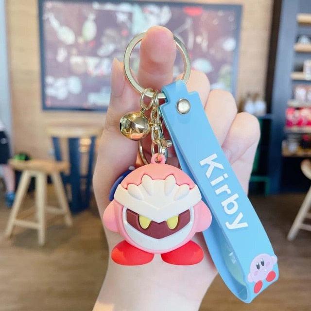 New Cute Fashion Character Kawaii Special Pink Kirby Star Keychain Adventure Animal Pendant Silica Gel Keychain Bag Car Dolls Kids Toys for Girls Boys Teen Kids