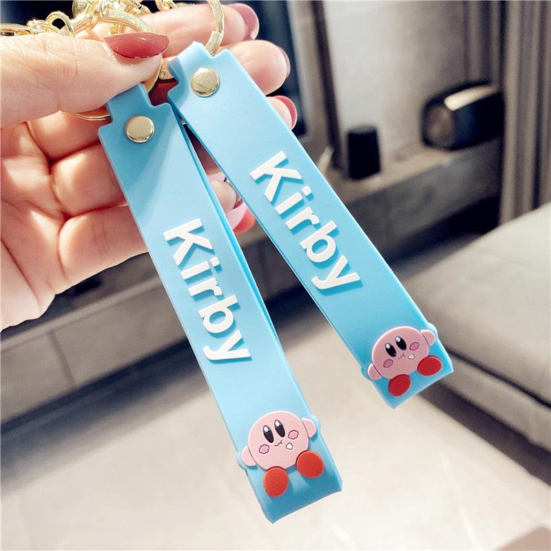 New Cute Fashion Character Kawaii Special Pink Kirby Star Keychain Adventure Animal Pendant Silica Gel Keychain Bag Car Dolls Kids Toys for Girls Boys Teen Kids