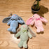 New Cute Long Ear Bunny Rabbit Bow Tie Plush Keychain Plush Bunny Rabbit Stuffed Animals Keychains Charms Ornaments Pendants Cartoon Bag Chain Toys For Boys Girls Gift 17*13cm